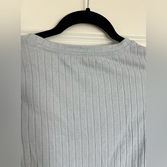 Light Blue A&F Ribbed Cardigan - Picture 9 of 9